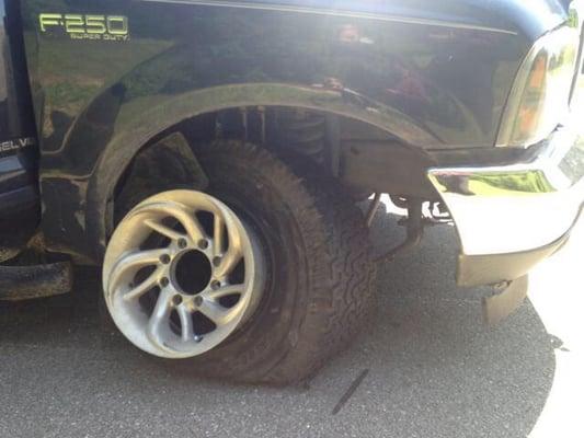 How my truck looked after Wheel Country Tire work.