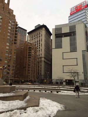 Columbus circle @ 1790 broadway. Convenient from the north bound 1 train.  The office is the one in the middle, with corner out.