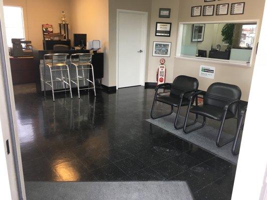 Front office waiting area