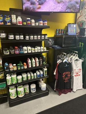 Vitamin/supp display part of 50% off sale (clothing not on sale)