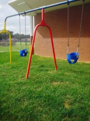 Fresh paint! New swing chairs! Awesome!