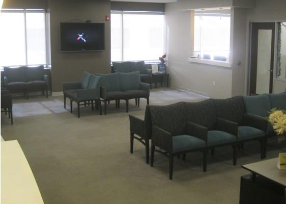 Lobby with Physical Therapy check-in desk