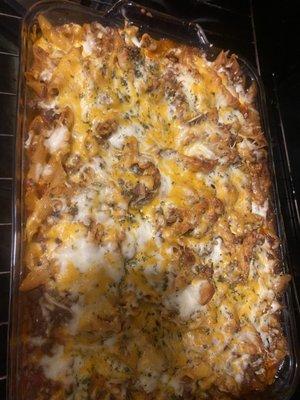 Oven baked spaghetti