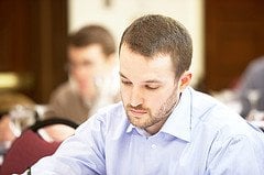 A student works through a question in a recent Veritas Prep GMAT preparation class