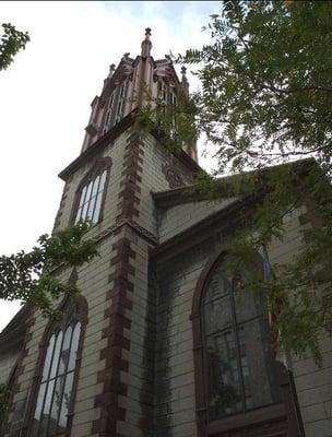 The exterior of the church.