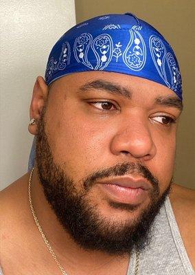 Paisley print durag - Royal Blue