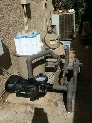 New cartridges and variable speed pump installed