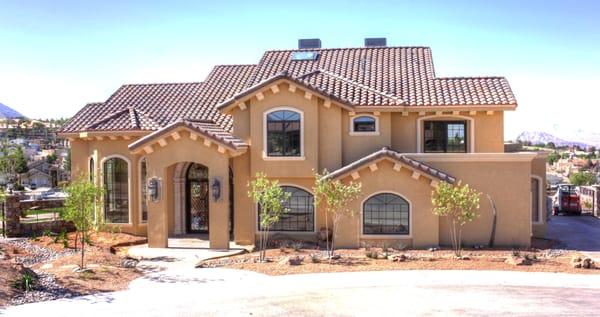 Custom home built by Padilla Homes in El Paso, TX.