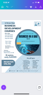 Check out our Business Development Courses!