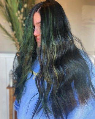 Forest green hair