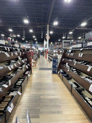 Aisles of fine wines!