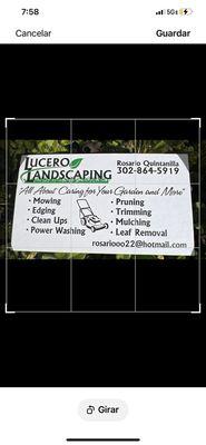 Lucero landscaping 