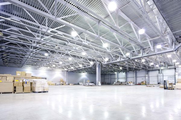 An example of warehouse lighting that we can assist you in achieving