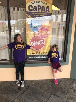 Ryleigh & Pheonyx After their first class/rehearsal for Sleeping Beauty @ CAPAA! #CAPAAKidsDoItBetter