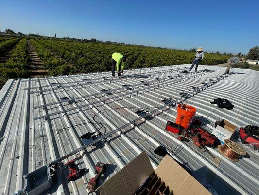 Corrugated metal roof. We install solar on any roof.