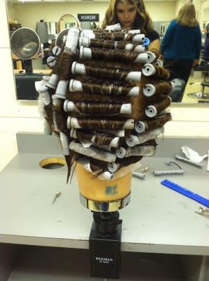 Perm Rods I did in Cosmetology Class.