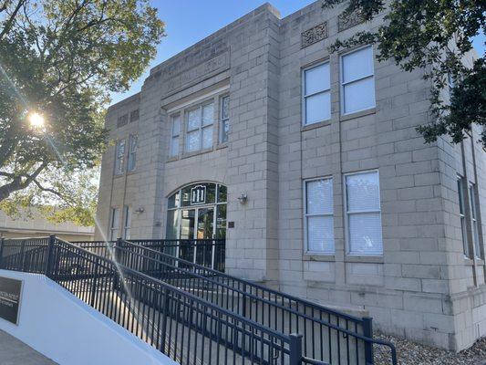 The Bryan Municipal Building. Across from the Downtown Bryan Public Library