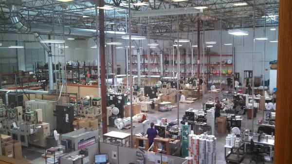 View of part of the warehouse floor from the sales perch on the 2nd floor.