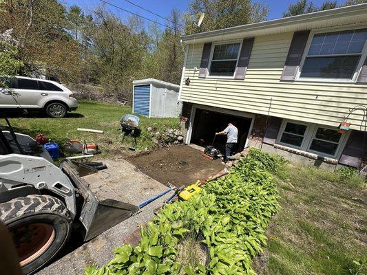 catch basin install, and paving prep