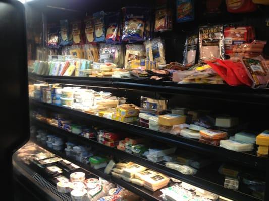 Good selection of lunch Meat and cheese