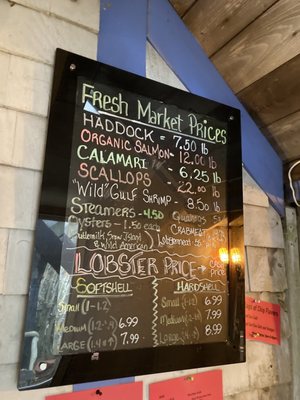 Menu - fresh Market prices