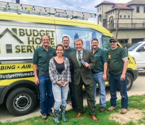 We donated a complete HVAC system to Hurricane Harvey victim with Channel 2 KPRC