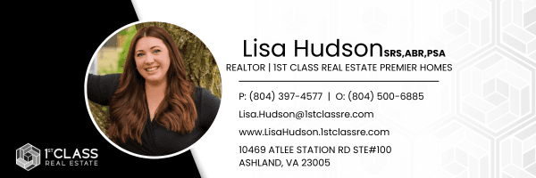 Lisa Hudson, Realtor, SRS, ABR, PSA with 1st Class Real Estate Premier Homes. Licensed Realtor in Virginia.