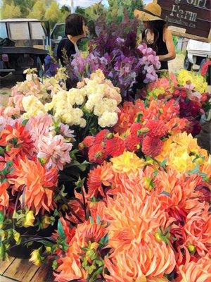 Bouquets of flowers