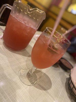 Pitcher of strawberry margarita