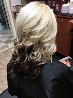 Icy Blonde reverse ombré