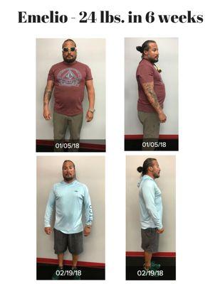 Emilio - lost 24 pounds in 6 weeks!