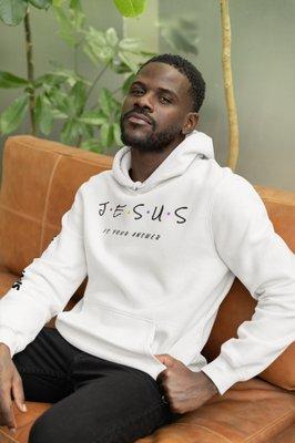 Jesus Hoodie may just become you're fav hoodie! It's super soft and has a front pocket to keep your hands warm on those chilly nights.