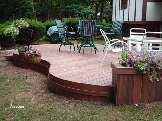 Archadeck Fiberon Deck with planters in Centerville, OH 45459