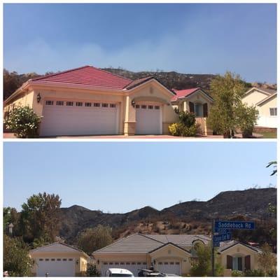 House before and after So Cal Power Washing.