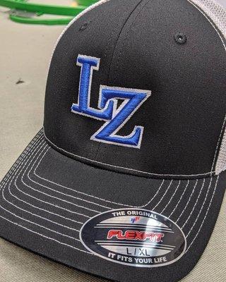 Embroidered caps for Lake Zurich Baseball (LZBSA)