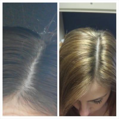 before & after. Highlights were done by Jill.