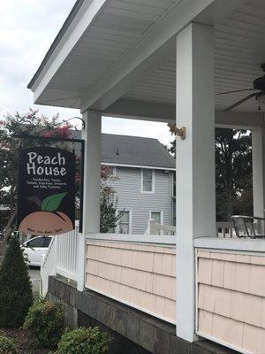 Outside seating on the porch available