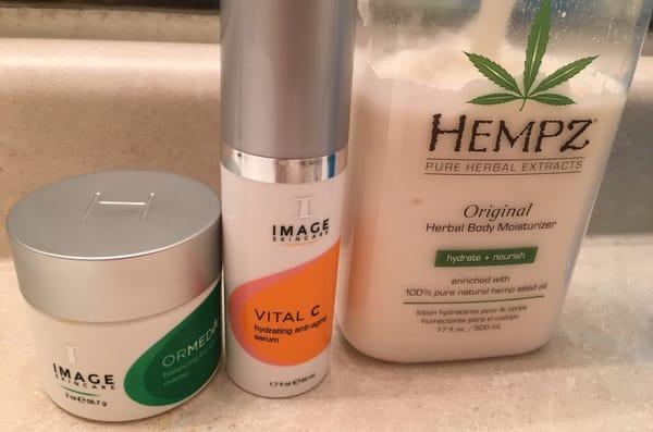 Image Skincare from The Beauty Lab and Hempz from Urban Sun Tanning.  5 stars!  Thanks Tracy, Sara, and Kristine!