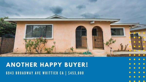 Congrats to our buyer Blanca on the purchase of this great deal in Whittier | Best real estate agents in whittier ca | Top whittier realtors