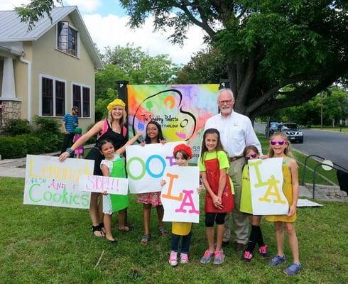 Lemonade Day with our after schoolers.  Mayor Shultz stopped by to support us :)