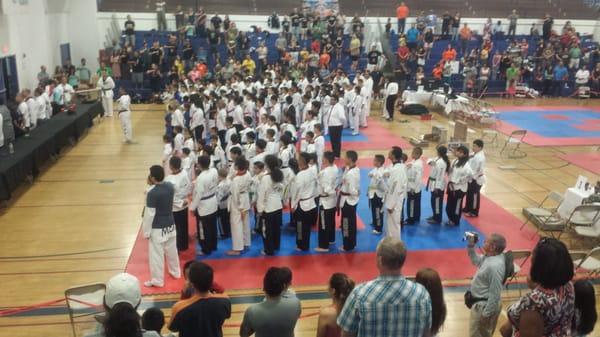 Taekwondo tournament opening ceremony.