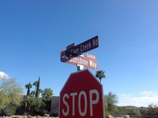 Located where Sunshine Way meets Cave Creek Road