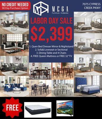 Labor Day Sales Event! Mega Furniture Galleries!