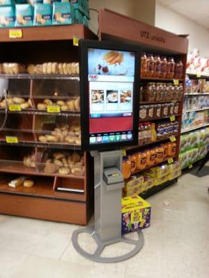 There's a fancy new recipe display near the fresh bread bins.