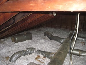 After picture of the attic with new blown in insulation.