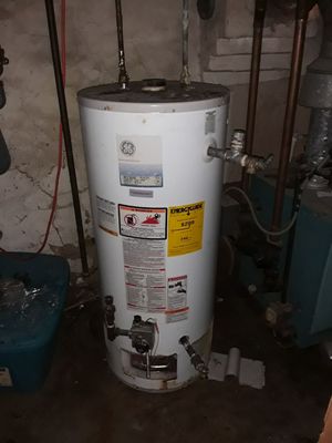 This is the before picture of the old water heater