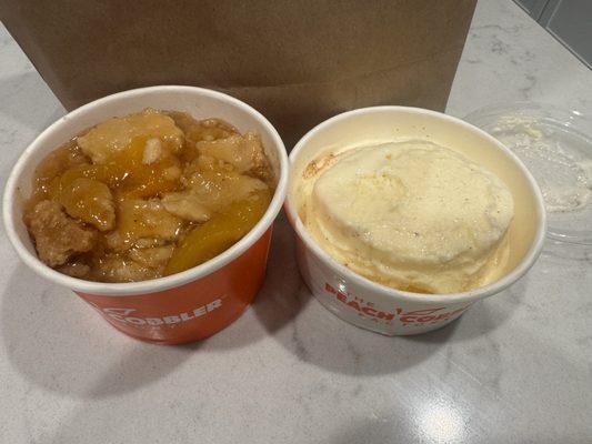 Apple Cobbler with Ice Cream