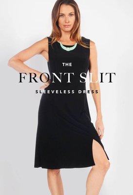 the Front Slit - Sleeveless Dress