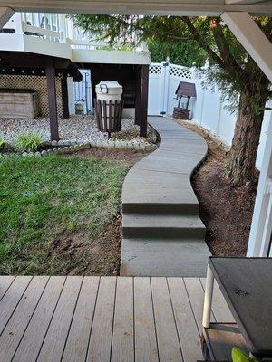 Concrete walkway