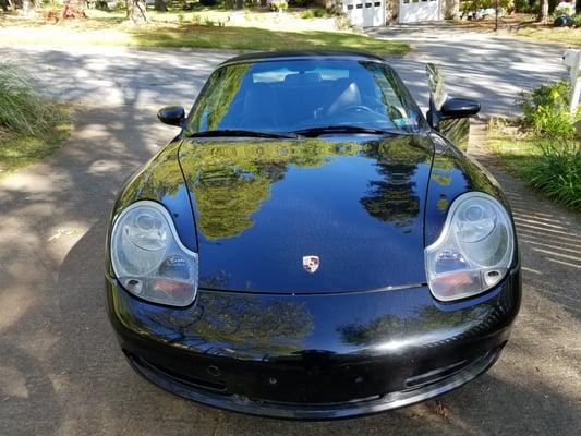 This is before my car was detailed.  There were swirls in the paint, and it badly needed polished.